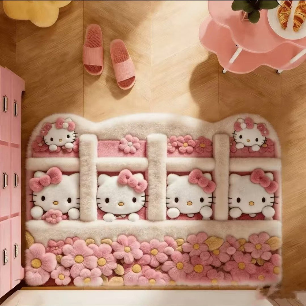 3D Cartoon Cat Quick-Dry Bath & Entry Mat